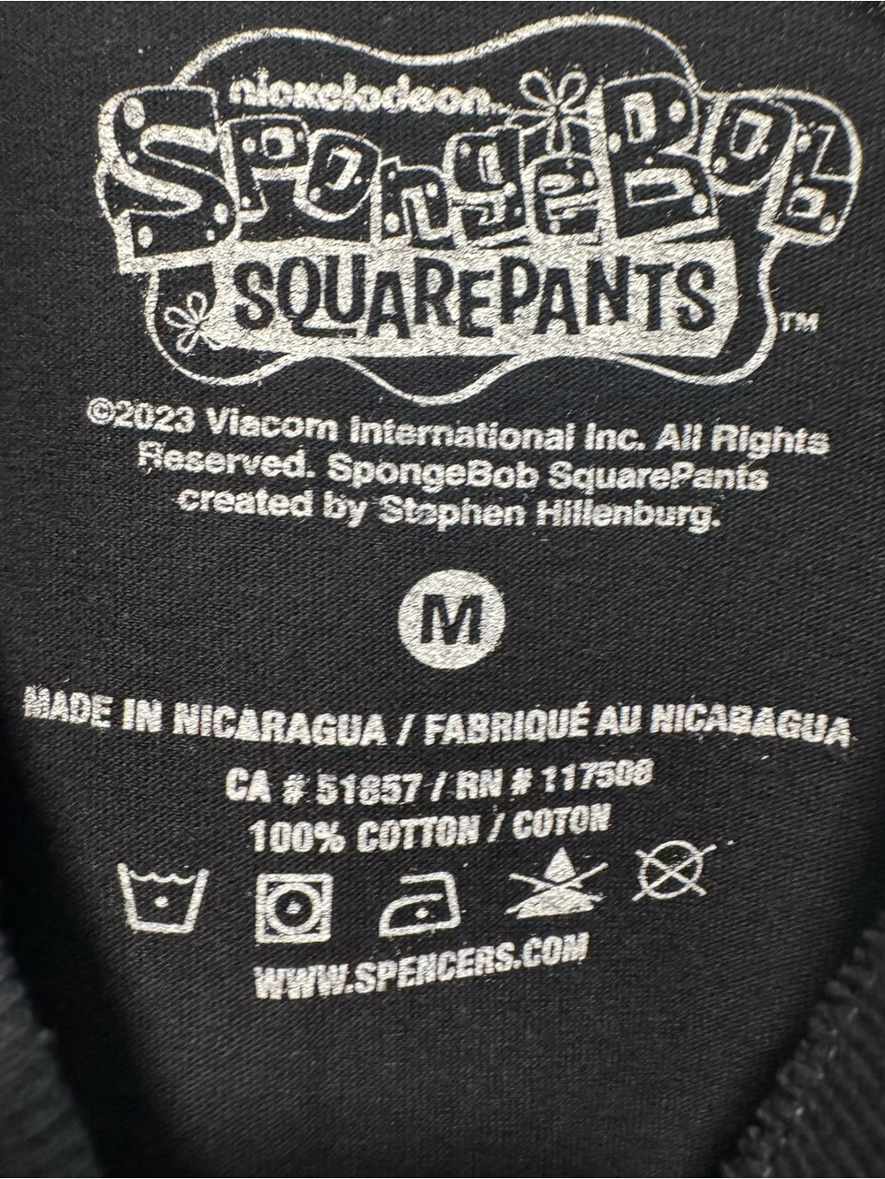 Nickelodeon Black SpongeBob Graphic Tee with Pink Sunglasses Y2K - Picture 6 of 7